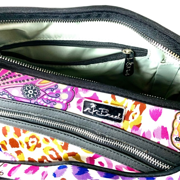 Handbag colorful Butterfly Print Zip closure inside pockets shoulder strap - Picture 7 of 11